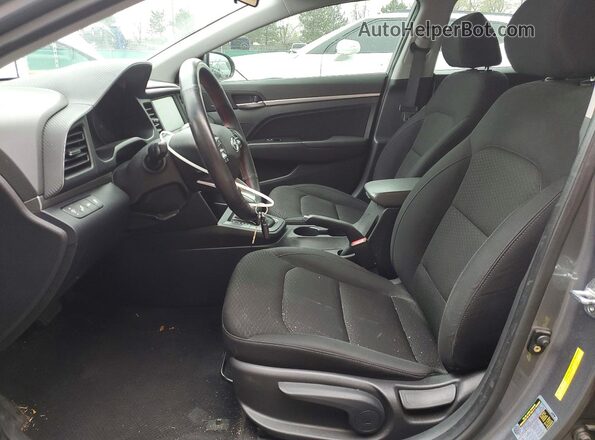 KMHD84LF7KU820780 2019 HYUNDAI ELANTRA Серый Вид салона спереди