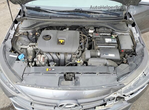 KMHD84LF7KU820780 2019 HYUNDAI ELANTRA Серый Вид задней части салона