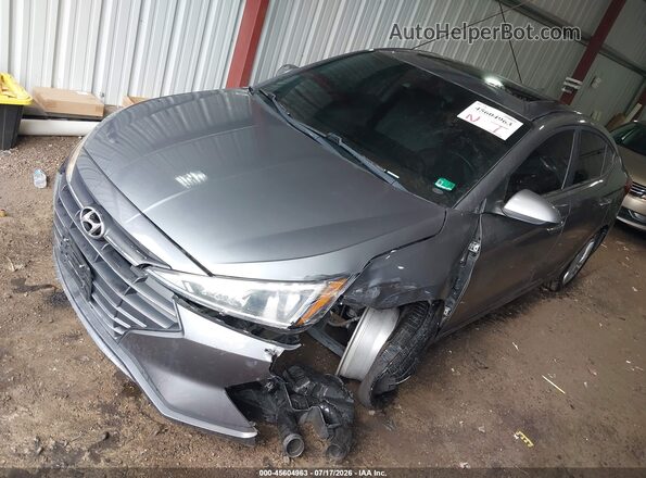 KMHD84LF7KU876752 2019 HYUNDAI ELANTRA Silver Vista tres cuartos delantera izquierda