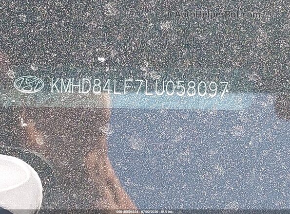 KMHD84LF7LU058097 2020 HYUNDAI ELANTRA Черный 