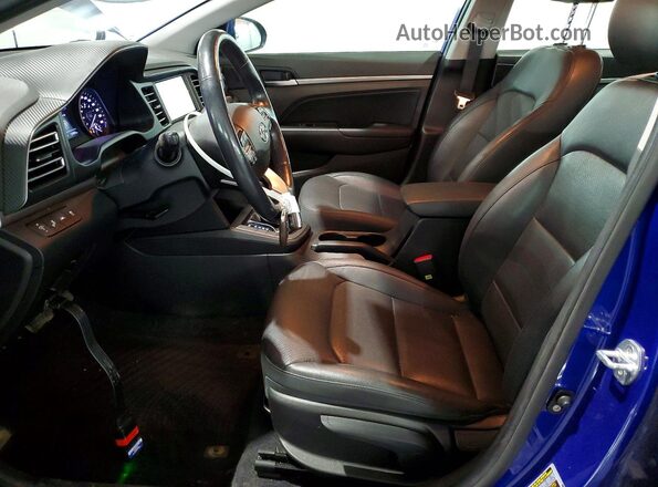 KMHD84LF7LU952326 2020 HYUNDAI ELANTRA Синий Вид салона спереди