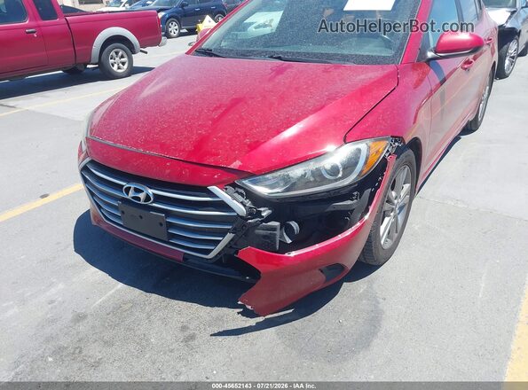 KMHD84LF8HU063042 2017 HYUNDAI ELANTRA Red Դիմացի տեսք