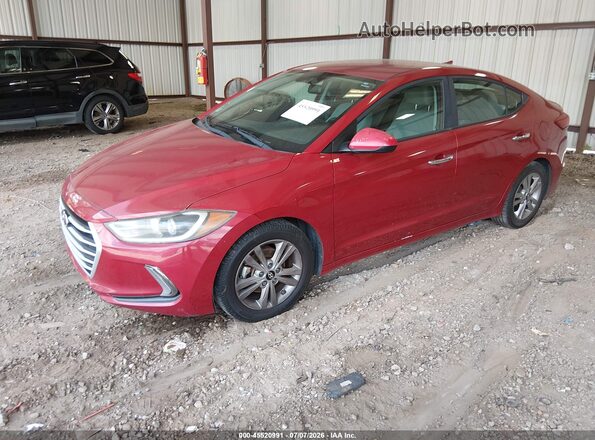 KMHD84LF8HU144011 2017 HYUNDAI ELANTRA Red Передня ліва чверть
