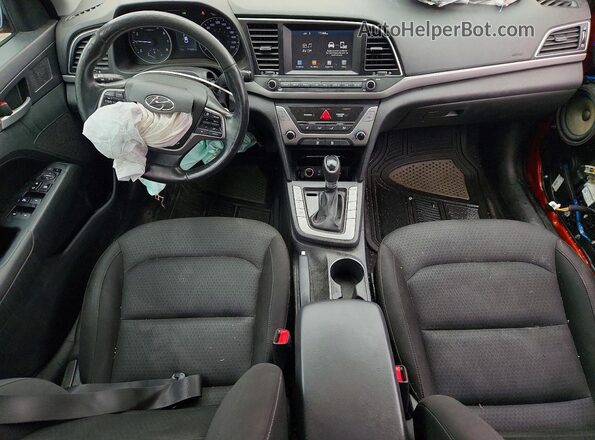 KMHD84LF8HU150732 2017 HYUNDAI ELANTRA Orange წინა პანელის ხედი