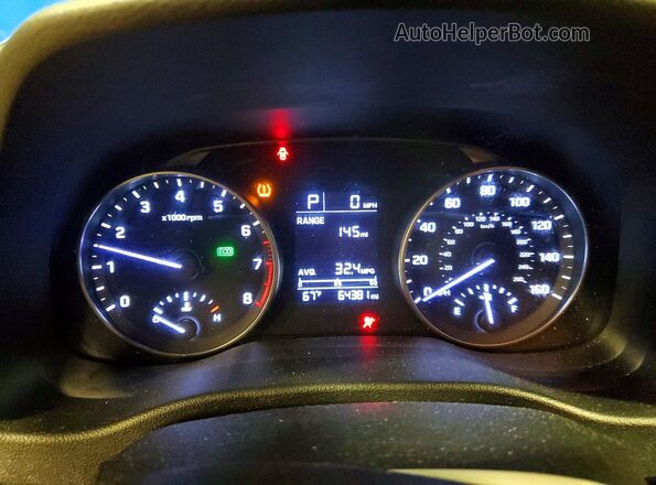 KMHD84LF8HU243234 2017 HYUNDAI ELANTRA Blue Vista del cuadro de instrumentos