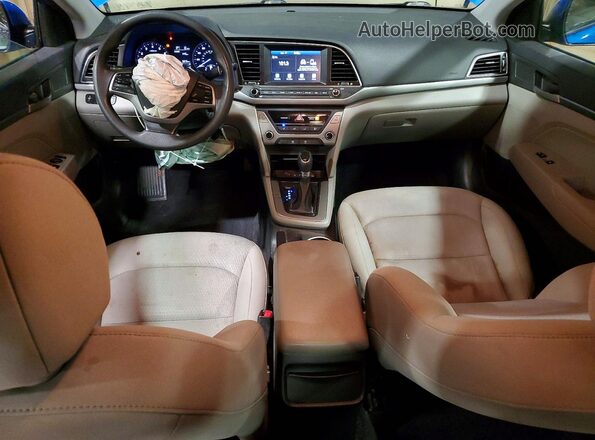 KMHD84LF8HU243234 2017 HYUNDAI ELANTRA Blue Vista del salpicadero