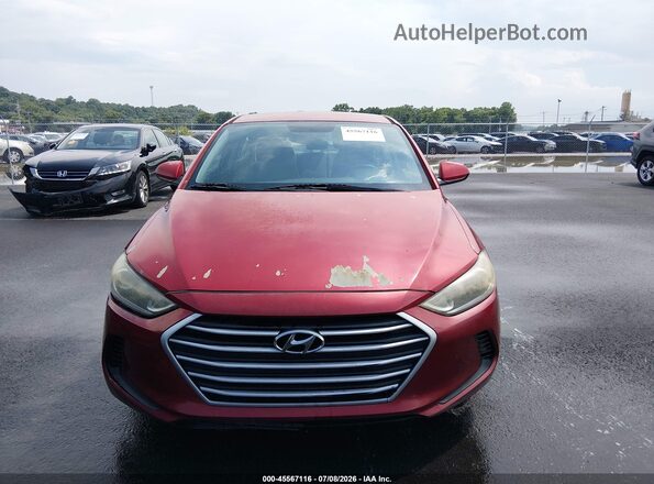 KMHD84LF8HU410658 2017 HYUNDAI ELANTRA Красный Вид щитка приборов