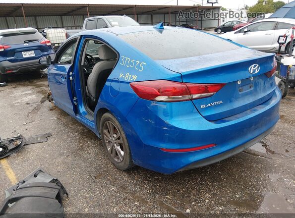 KMHD84LF8JU608954 2018 HYUNDAI ELANTRA Blue Trasero izquierdo