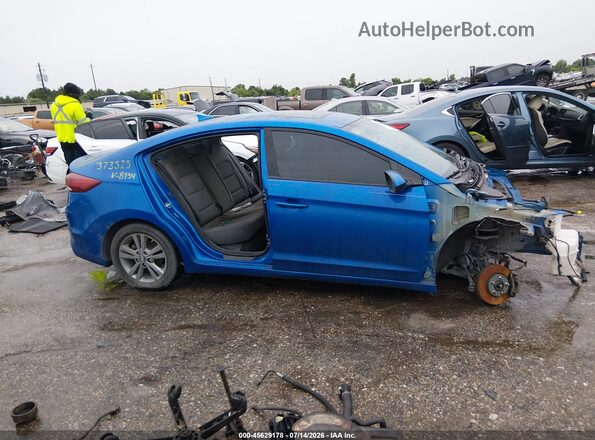 KMHD84LF8JU608954 2018 HYUNDAI ELANTRA Blue Vista interior trasera