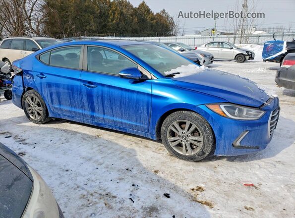 KMHD84LF8JU685467 2018 HYUNDAI ELANTRA Blue Delantero derecho