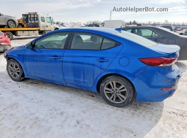 KMHD84LF8JU685467 2018 HYUNDAI ELANTRA Blue Trasero izquierdo