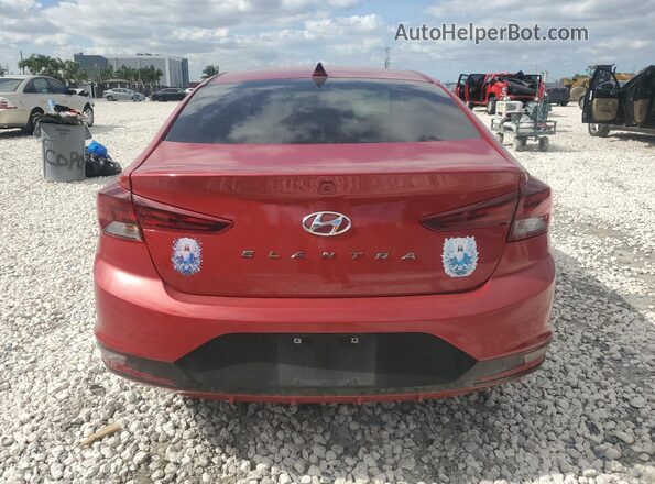 KMHD84LF8KU844960 2019 HYUNDAI ELANTRA Red Вид ззаду