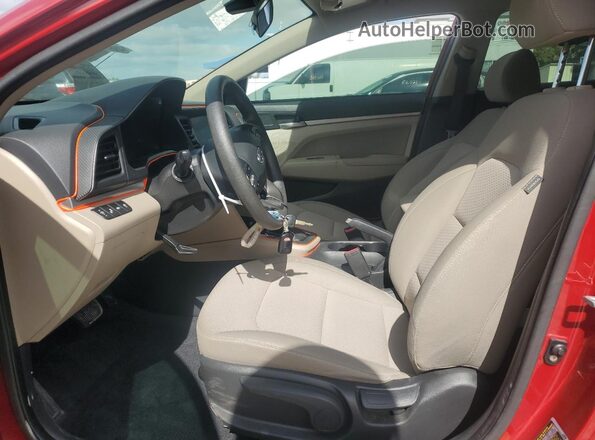KMHD84LF8KU844960 2019 HYUNDAI ELANTRA Red Вид салону спереду