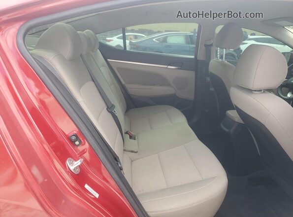 KMHD84LF8KU844960 2019 HYUNDAI ELANTRA Red Вид задніх сидінь