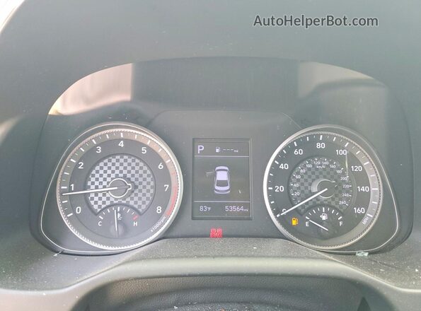 KMHD84LF8LU022290 2020 HYUNDAI ELANTRA Красный Вид щитка приборов