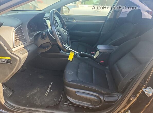 KMHD84LF9HU187563 2017 HYUNDAI ELANTRA Black წინა სალონის ხედი