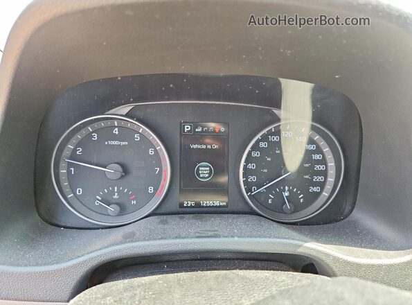 KMHD84LF9HU193251 2017 HYUNDAI ELANTRA Gray Widok zestawu wskaźników