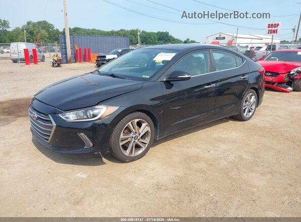 KMHD84LF9HU289770 2017 HYUNDAI ELANTRA Черный Передняя левая четверть
