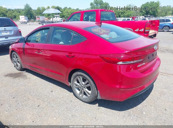 KMHD84LF9HU401631 2017 HYUNDAI ELANTRA Red უკანა მარცხენა