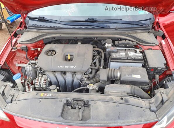 KMHD84LF9HU431311 2017 HYUNDAI ELANTRA Red Widok wnętrza z tyłu