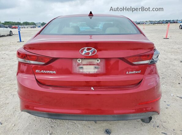 KMHD84LF9JU451841 2018 HYUNDAI ELANTRA Темно-бордовый Вид сзади