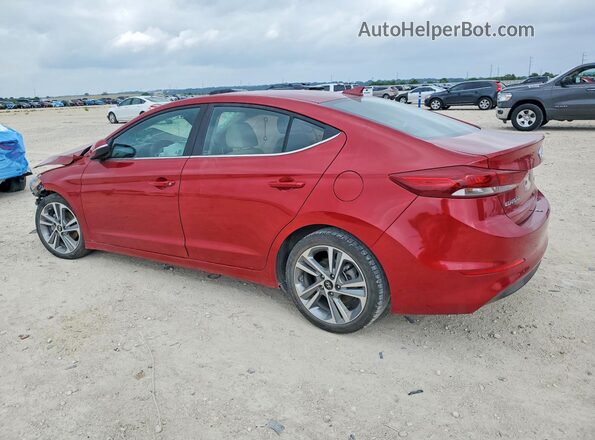 KMHD84LF9JU451841 2018 HYUNDAI ELANTRA Темно-бордовый Задняя левая четверть