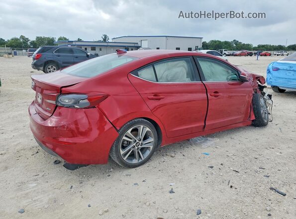 KMHD84LF9JU451841 2018 HYUNDAI ELANTRA Темно-бордовый Задняя правая четверть