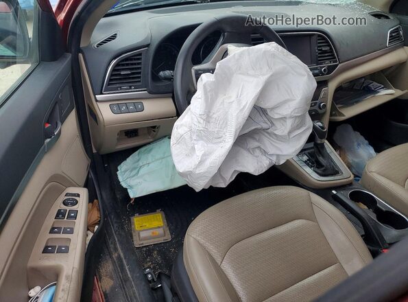 KMHD84LF9JU451841 2018 HYUNDAI ELANTRA Темно-бордовый Вид панели приборов