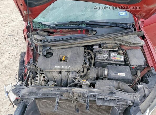 KMHD84LF9JU451841 2018 HYUNDAI ELANTRA Темно-бордовый Вид задней части салона