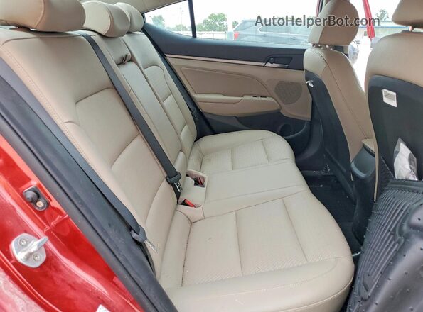 KMHD84LF9JU451841 2018 HYUNDAI ELANTRA Темно-бордовый Вид задних сидений