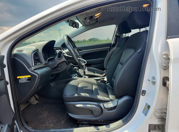 KMHD84LF9JU461088 2018 HYUNDAI ELANTRA White Vista interior delantera