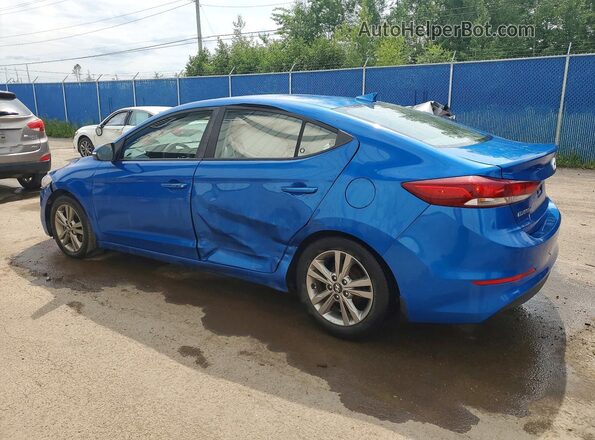 KMHD84LF9JU578962 2018 HYUNDAI ELANTRA Blue Հետևի ձախ