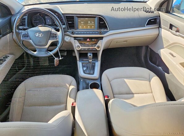 KMHD84LF9JU616190 2018 HYUNDAI ELANTRA Blue Dashboard view