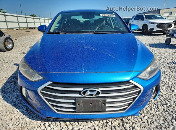 KMHD84LF9JU616190 2018 HYUNDAI ELANTRA Blue Front view