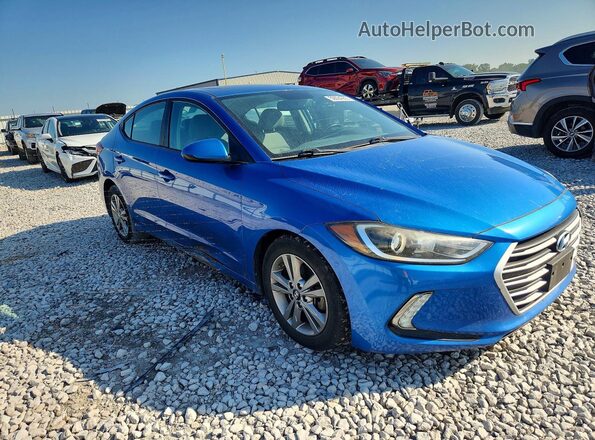 KMHD84LF9JU616190 2018 HYUNDAI ELANTRA Blue Front right