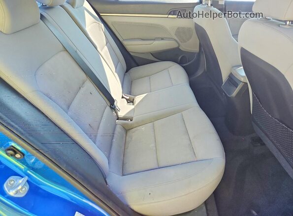 KMHD84LF9JU616190 2018 HYUNDAI ELANTRA Blue Rear seats view
