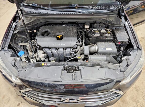 KMHD84LF9JU620756 2018 HYUNDAI ELANTRA Black Вид задньої частини салону