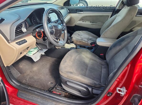 KMHD84LF9KU841811 2019 HYUNDAI ELANTRA Red წინა სალონის ხედი