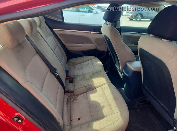 KMHD84LF9KU841811 2019 HYUNDAI ELANTRA Red უკანა სავარძლების ხედი