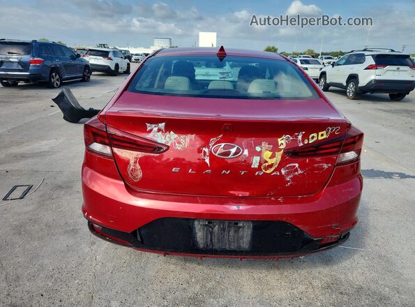 KMHD84LF9KU841811 2019 HYUNDAI ELANTRA Red უკანა ხედი