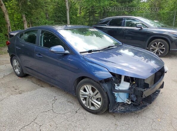 KMHD84LF9KU867308 2019 HYUNDAI ELANTRA Blue Передня права чверть