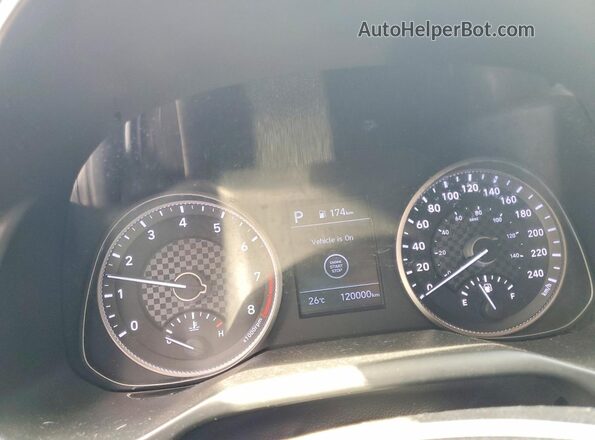KMHD84LF9KU867308 2019 HYUNDAI ELANTRA Blue Вид щитка приладів