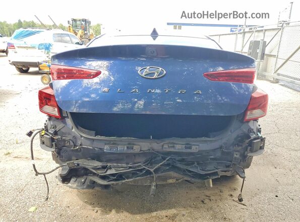 KMHD84LF9KU867308 2019 HYUNDAI ELANTRA Blue Вид ззаду