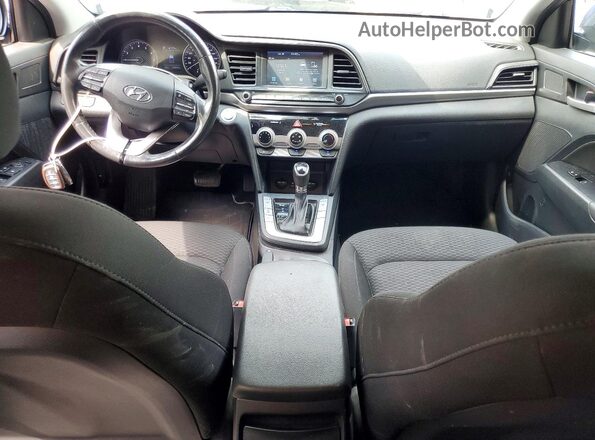 KMHD84LF9KU867308 2019 HYUNDAI ELANTRA Blue Вид панелі приладів