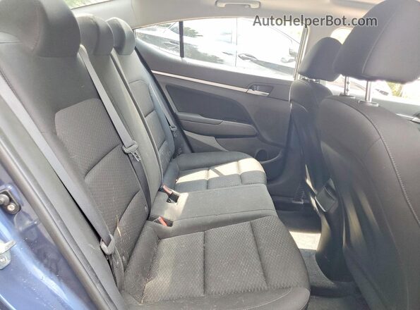 KMHD84LF9KU867308 2019 HYUNDAI ELANTRA Blue Вид задніх сидінь