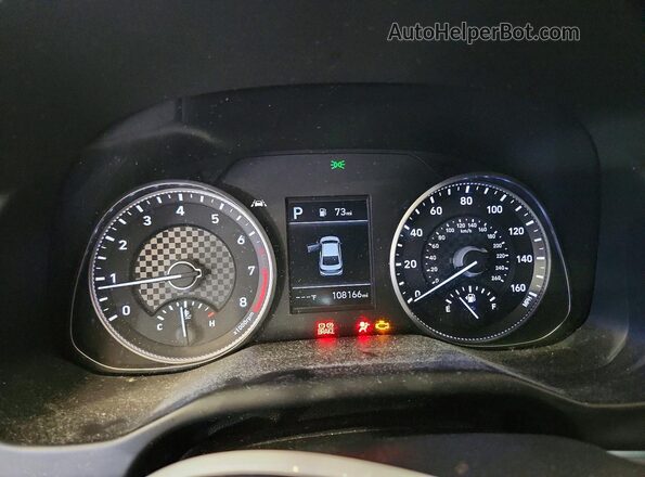 KMHD84LF9LU077413 2020 HYUNDAI ELANTRA Gray Вид щитка приладів