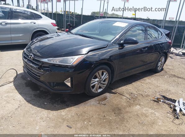 KMHD84LF9LU926729 2020 HYUNDAI ELANTRA Black წინა მარცხენა ხედი სამი მეოთხედიდან