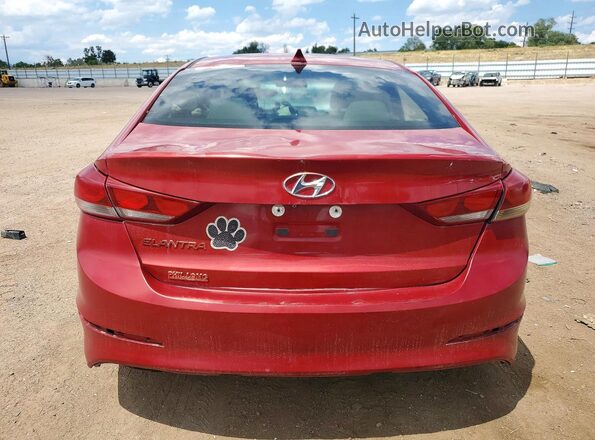 KMHD84LFXHU068579 2017 HYUNDAI ELANTRA Red Вид ззаду