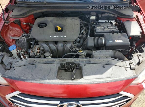KMHD84LFXHU068579 2017 HYUNDAI ELANTRA Red Вид задньої частини салону