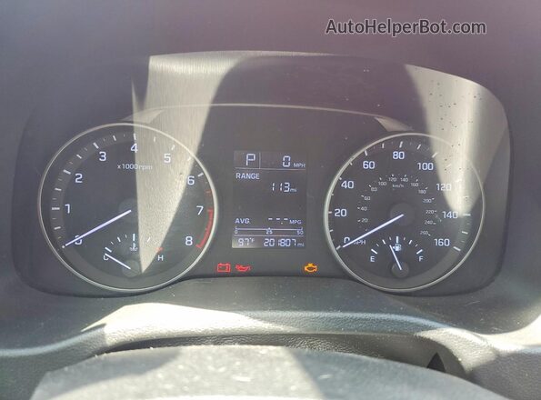 KMHD84LFXHU068579 2017 HYUNDAI ELANTRA Red Вид щитка приладів